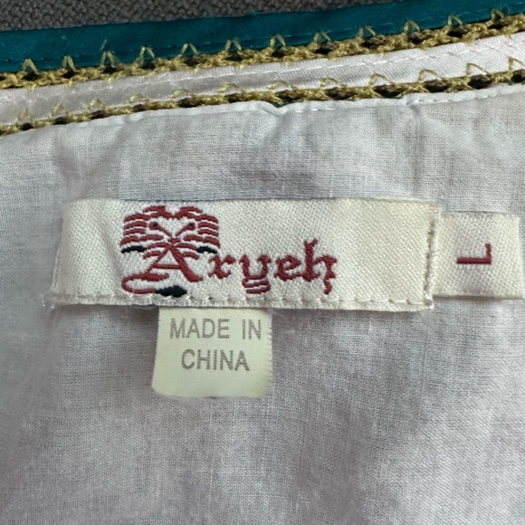 Aryeh silk boho mini dress paisley floral sleeveless size large - Picture 4 of 7